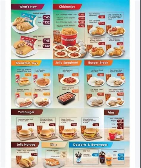 jollibee baler menu|Jollibee Menu Prices in Philippines 2024.